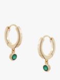 Tutti & Co May Birthstone Hoop Earrings, Green Onyx