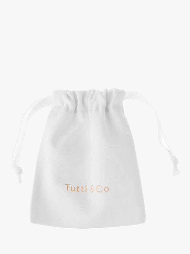 Tutti & Co September Birthstone Hoop Earrings, Lapis, Silver
