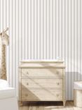 Galerie Regency Stripe Wallpaper, Greige G78401