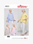 Simplicity Misses' Pullover Loose Fitting Tops, Sewing Pattern, S8603