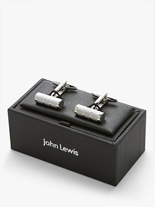 John Lewis Bar Cufflinks, Silver