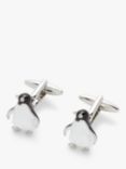 John Lewis Penguin Cufflinks, Black/White