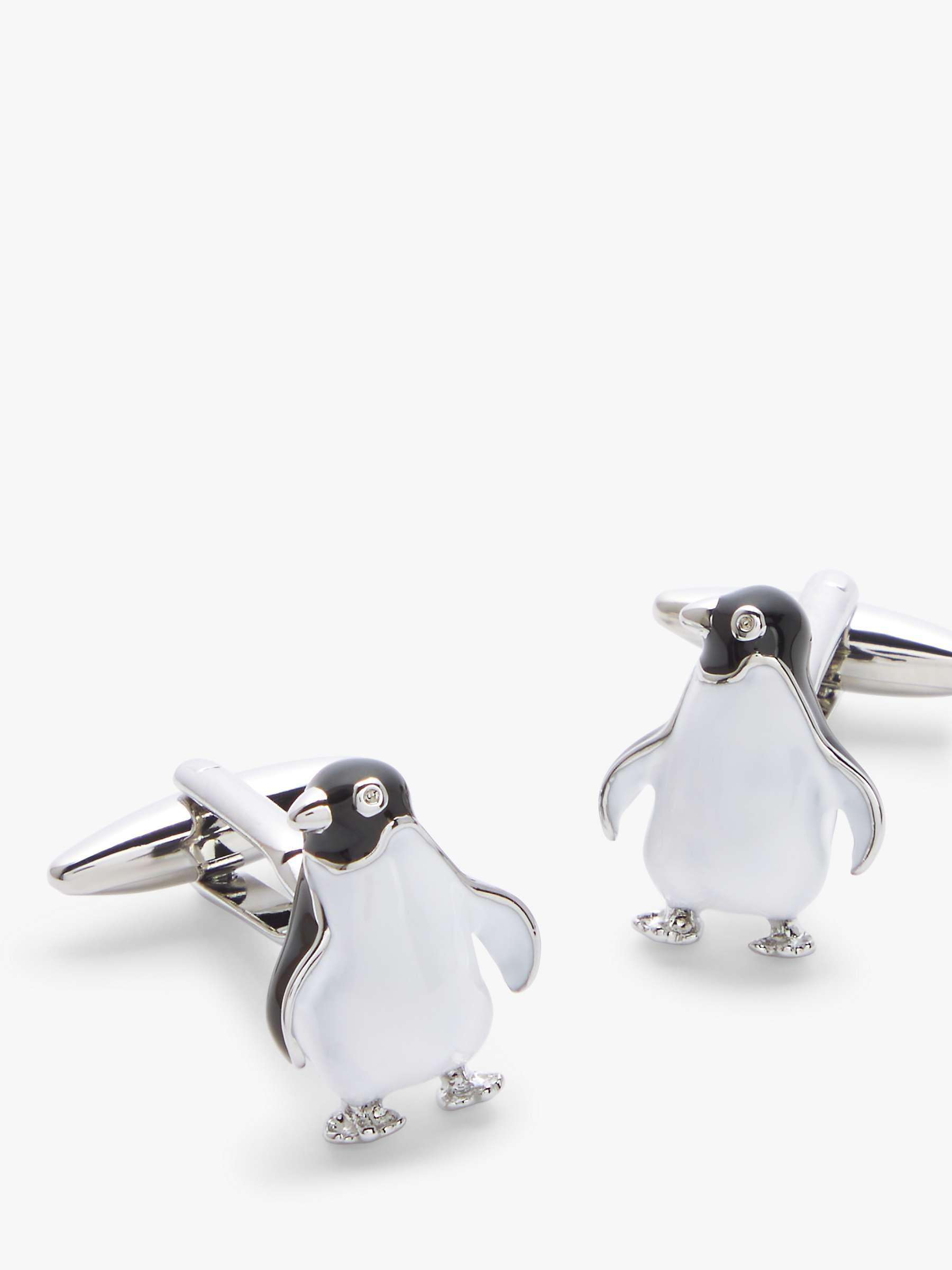 Buy John Lewis Penguin Cufflinks, Black/White Online at johnlewis.com