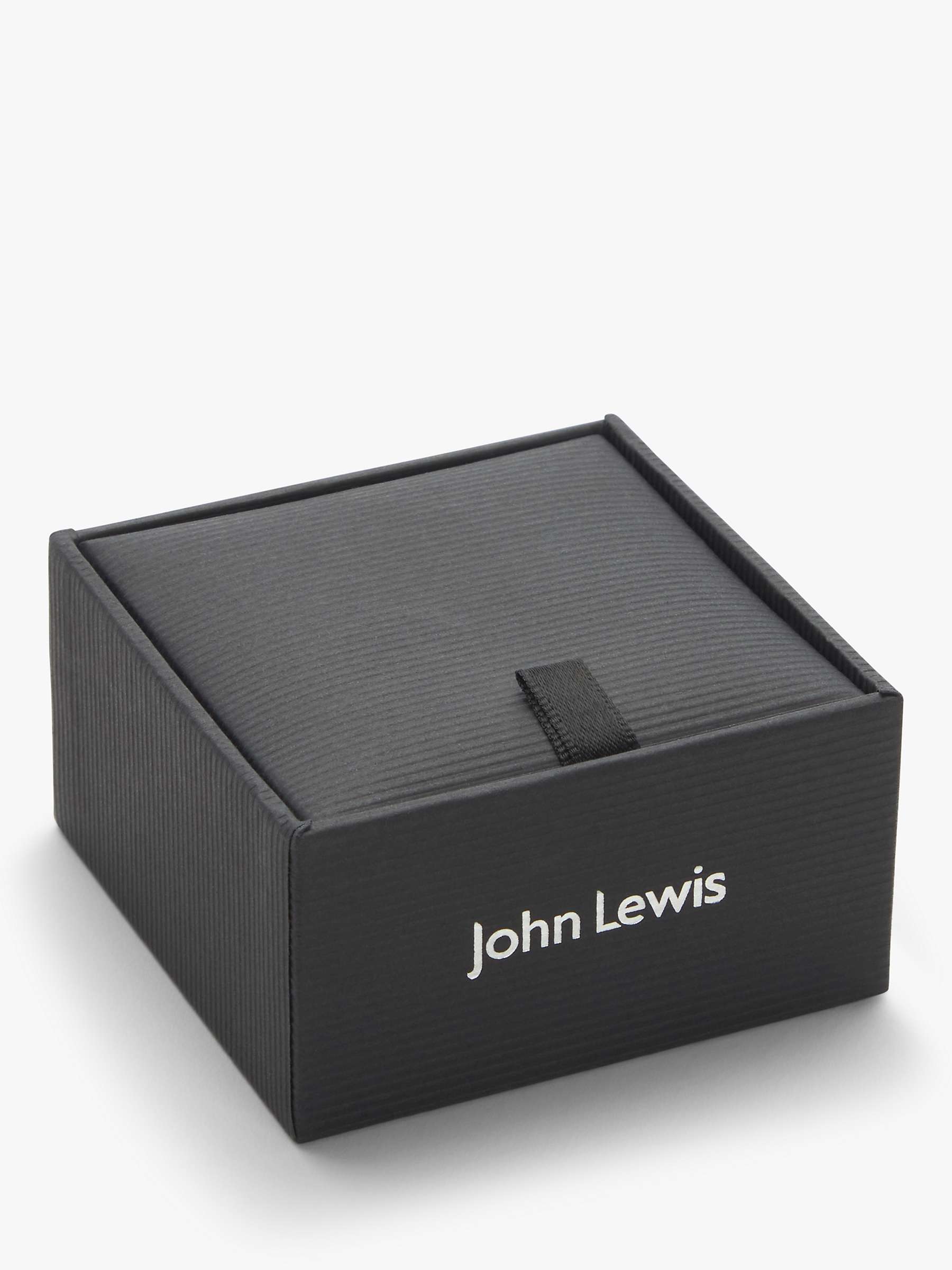 Buy John Lewis Dress Shirt Studs, Pack of 5, Silver/Onyx Online at johnlewis.com