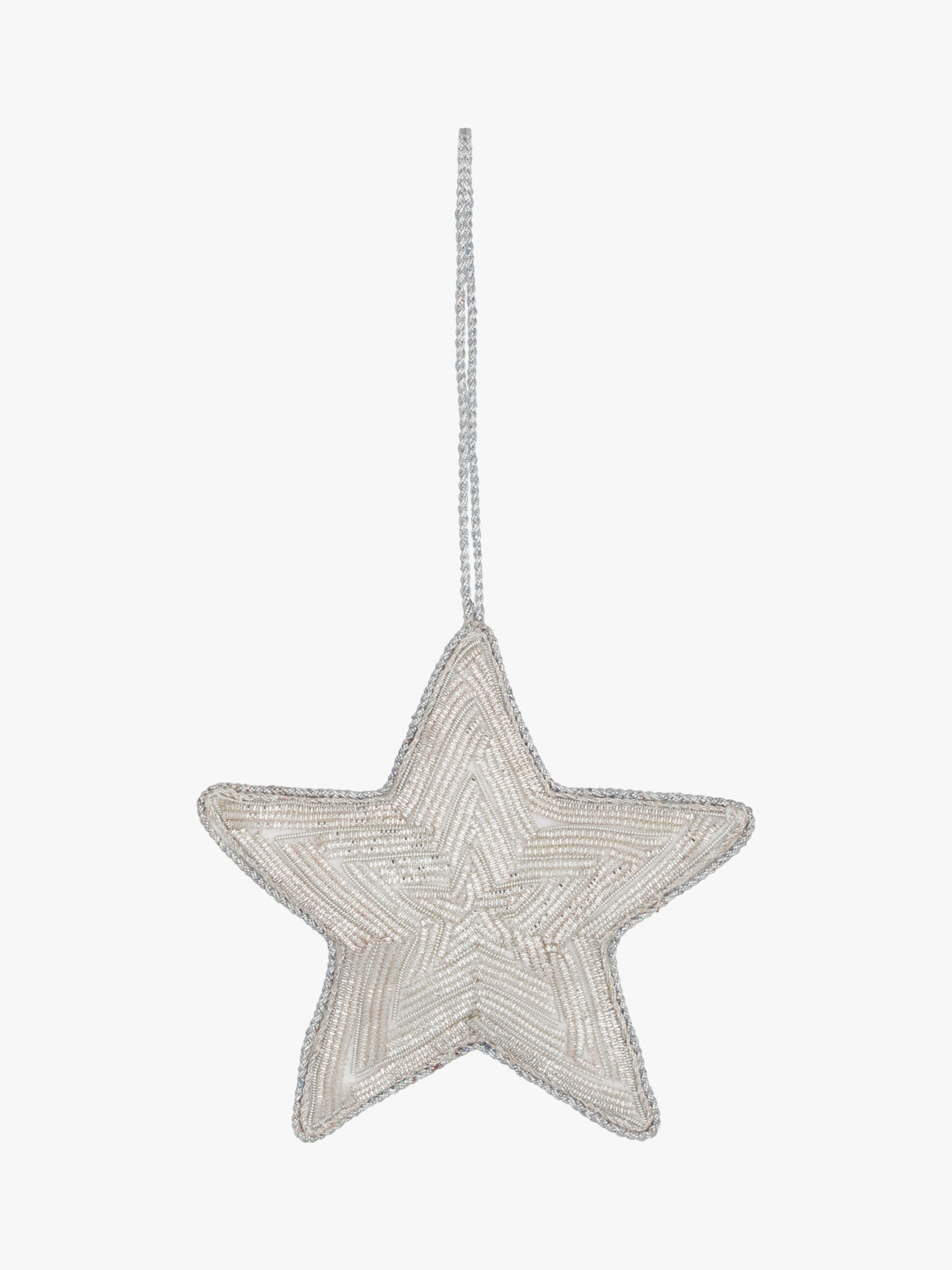 Beaded star clearance ornament