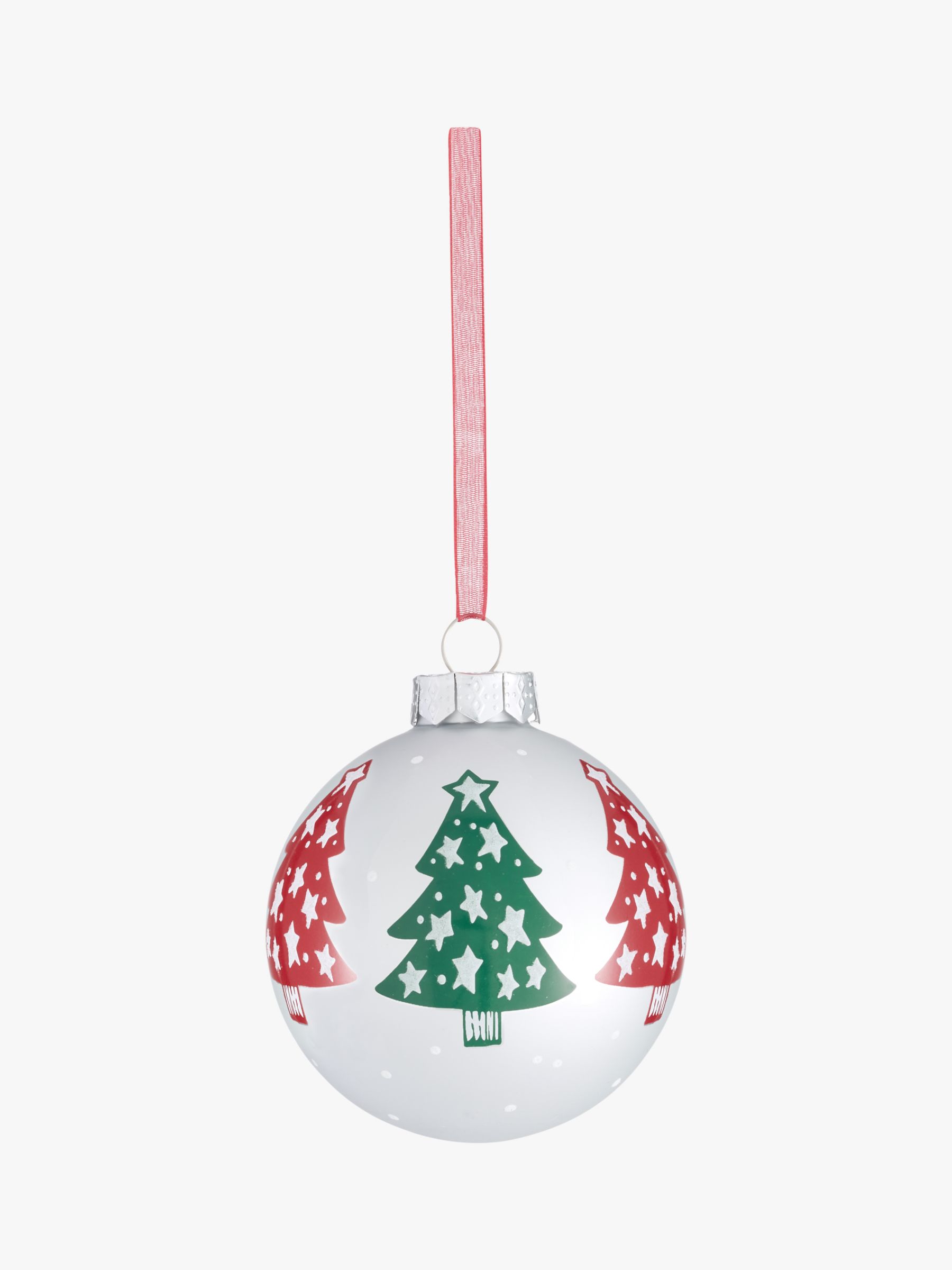 John Lewis Christmas Cottage Tree Print Bauble