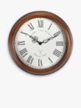 Acctim Towcester Lacock Radio Controlled Roman Numeral Analogue Wood Wall Clock, 39cm, Natural