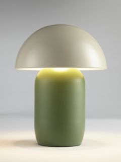 John Lewis Mushroom Portable Dimmable Table Lamp, Putty/Green
