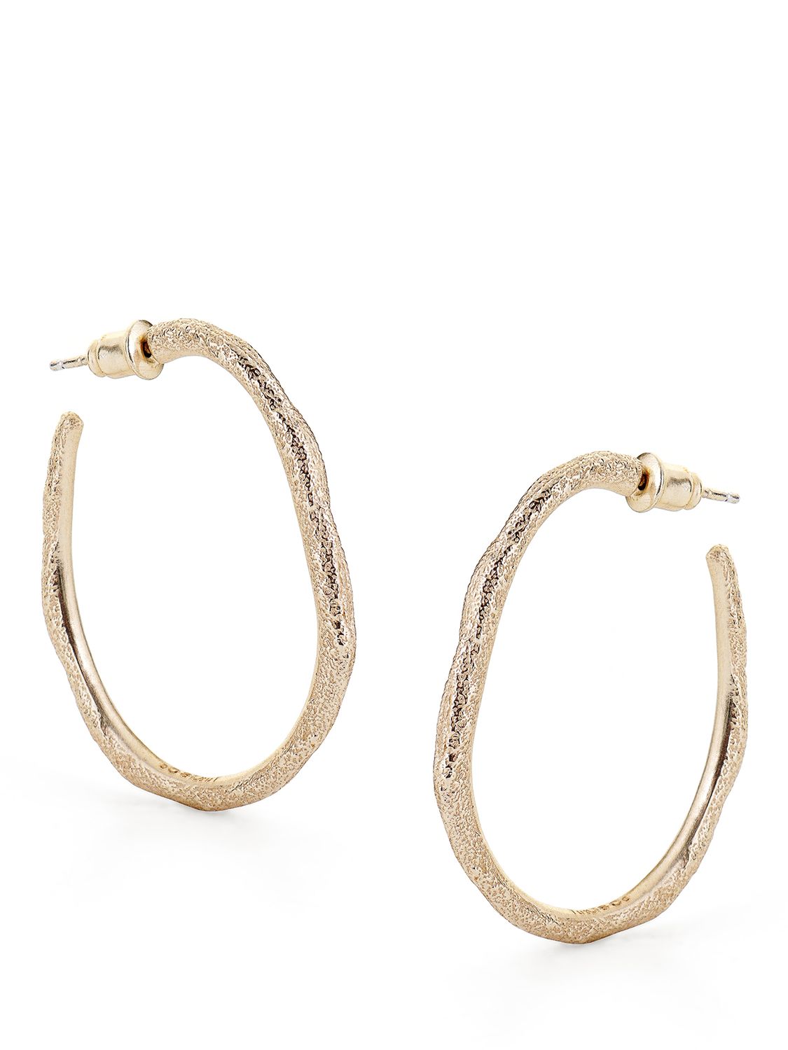 Tutti & Co Uneven Waved Hoop Earrings, Gold at John Lewis & Partners