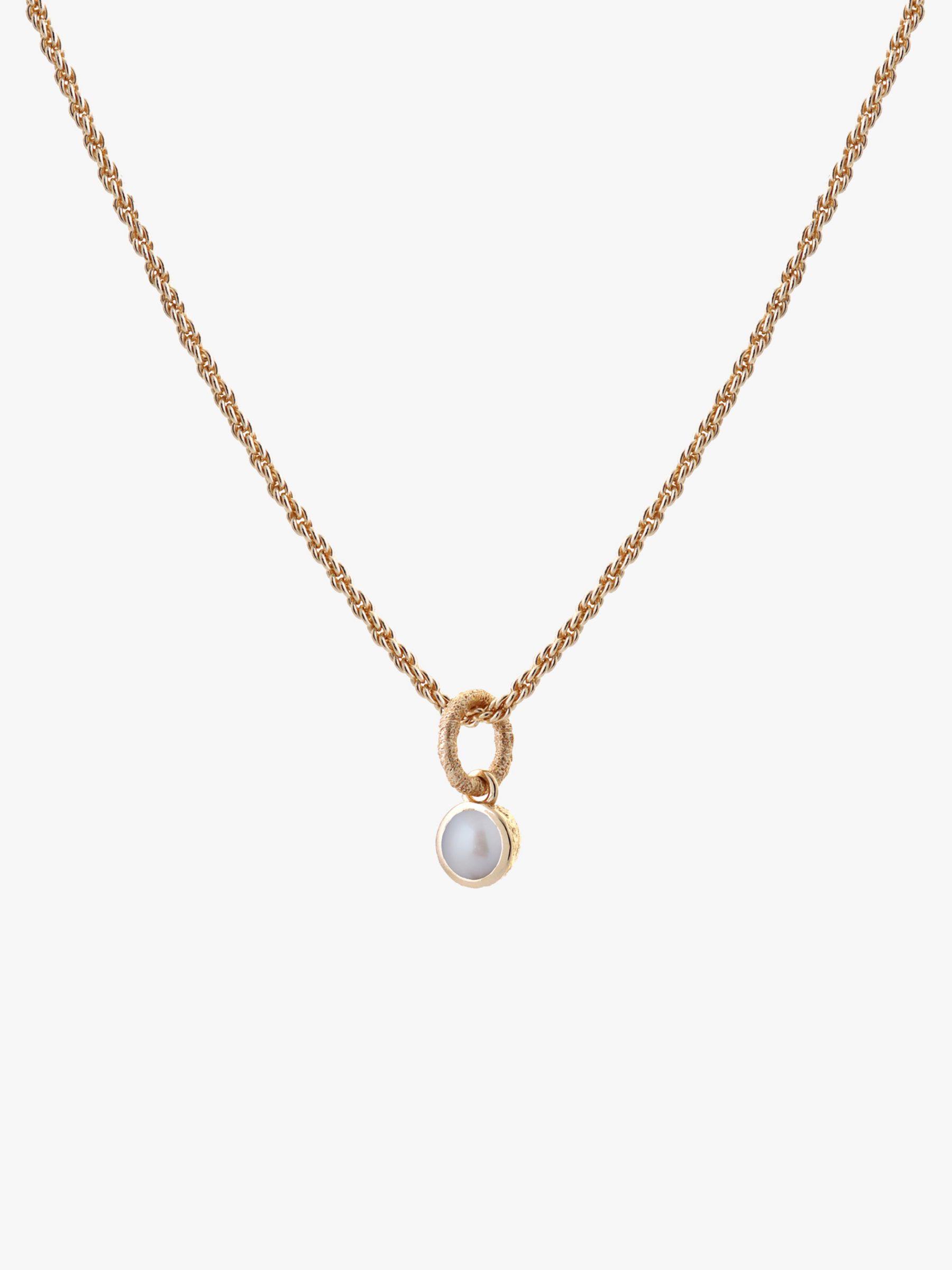 Tutti & Co June Birthstone Necklace, Pearl, Gold at John Lewis & Partners