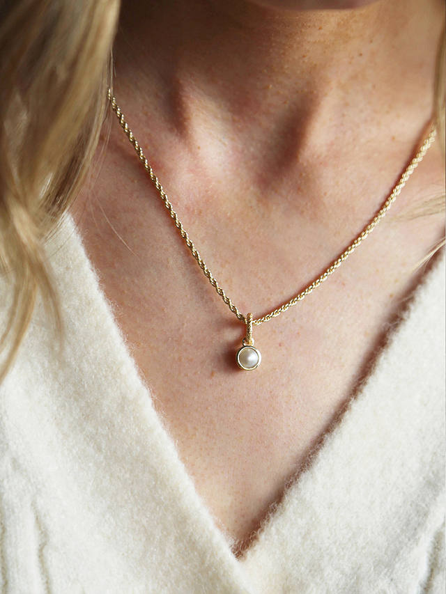 Tutti & Co June Birthstone Necklace, Pearl, Gold