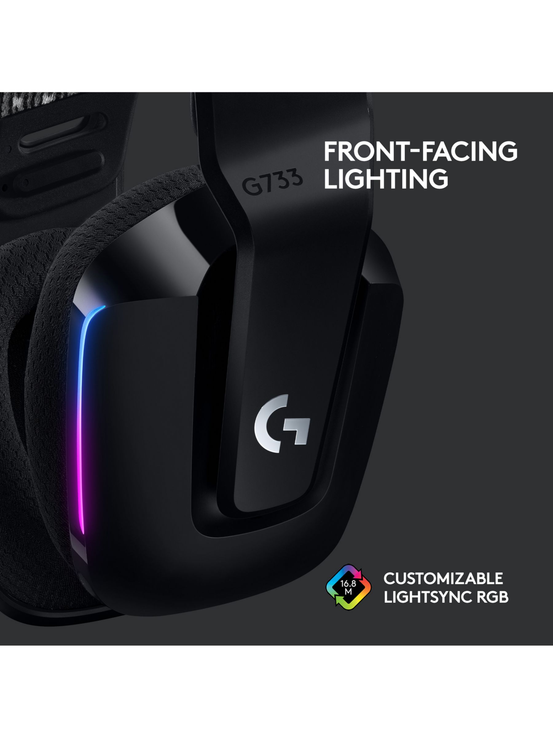  Logitech G733 Lightspeed Wireless Gaming Headset with