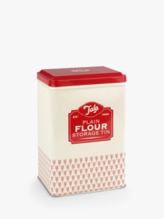 Tala Originals Plain Flour Storage Tin, Red/Cream