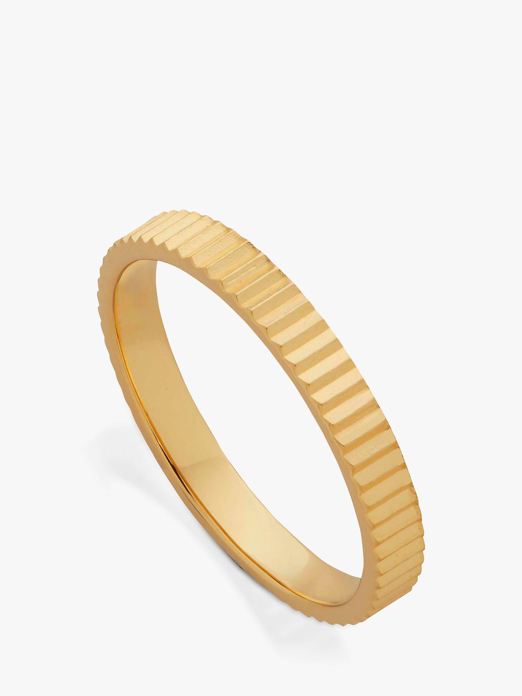 Buy Monica Vinader Disco Textured Ring, Gold Online at johnlewis.com
