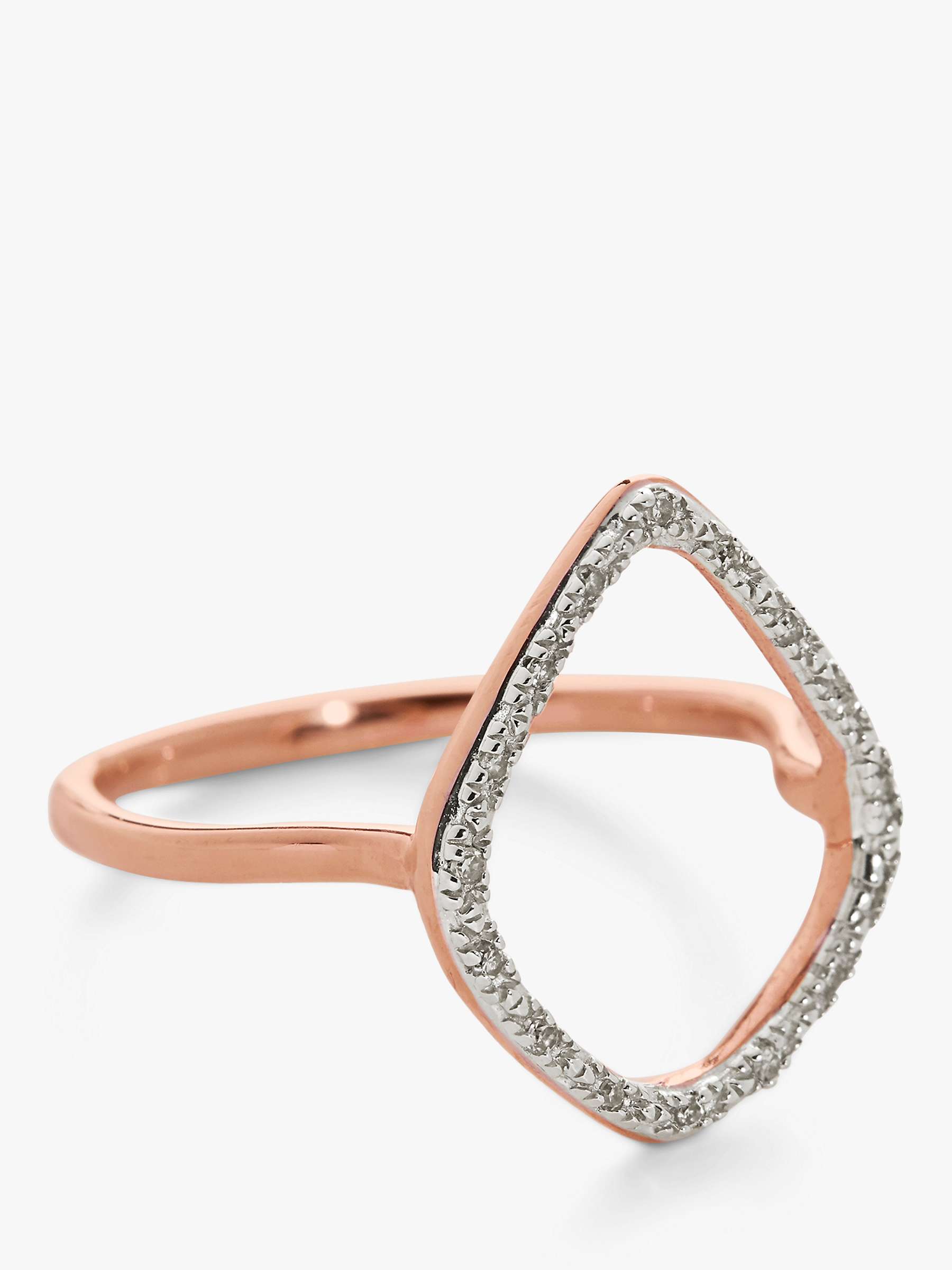 Buy Monica Vinader Riva Diamond Hoop Ring, Rose Gold Online at johnlewis.com