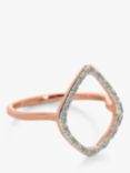 Monica Vinader Riva Diamond Hoop Ring, Rose Gold