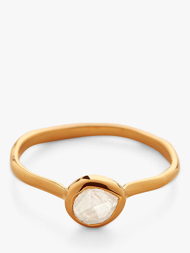 Monica Vinader Siren Moonstone Ring, Gold