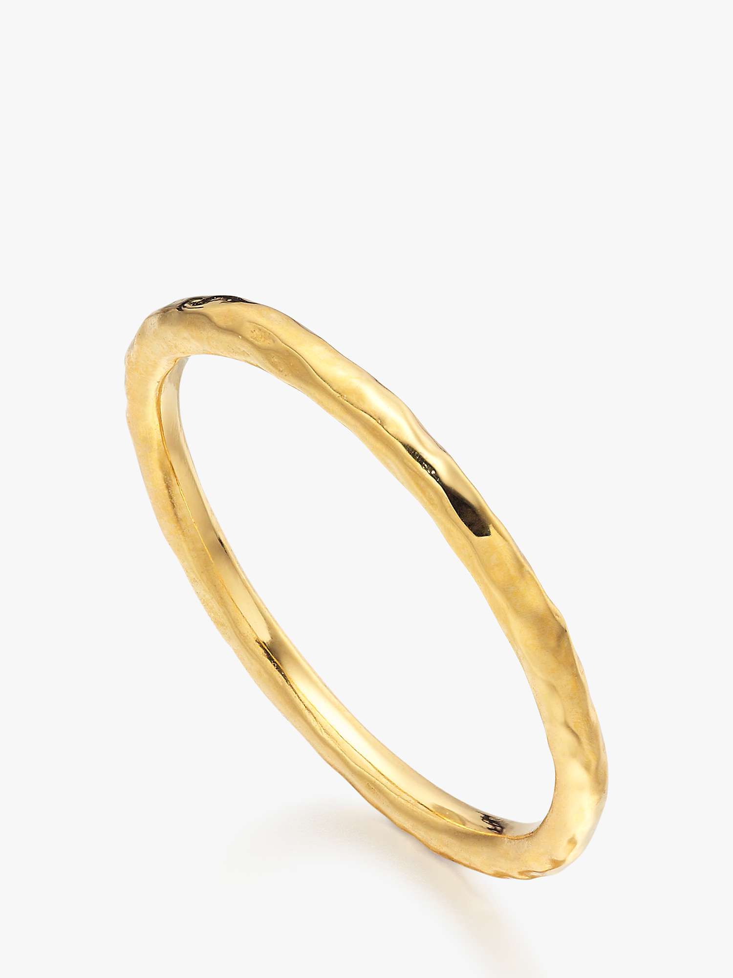 Buy Monica Vinader Siren Hammered Stacking Ring, Gold Online at johnlewis.com