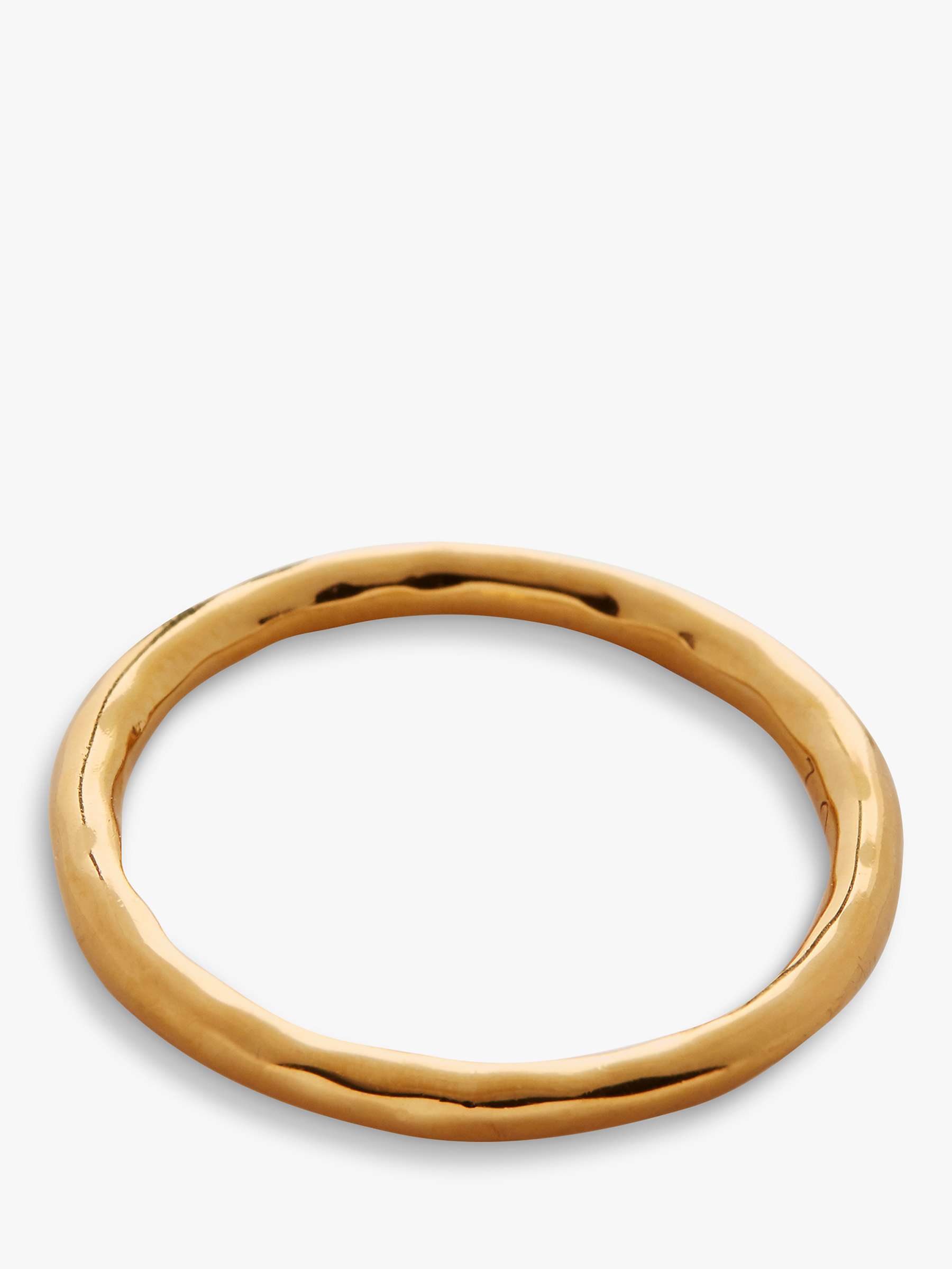 Buy Monica Vinader Siren Hammered Stacking Ring, Gold Online at johnlewis.com