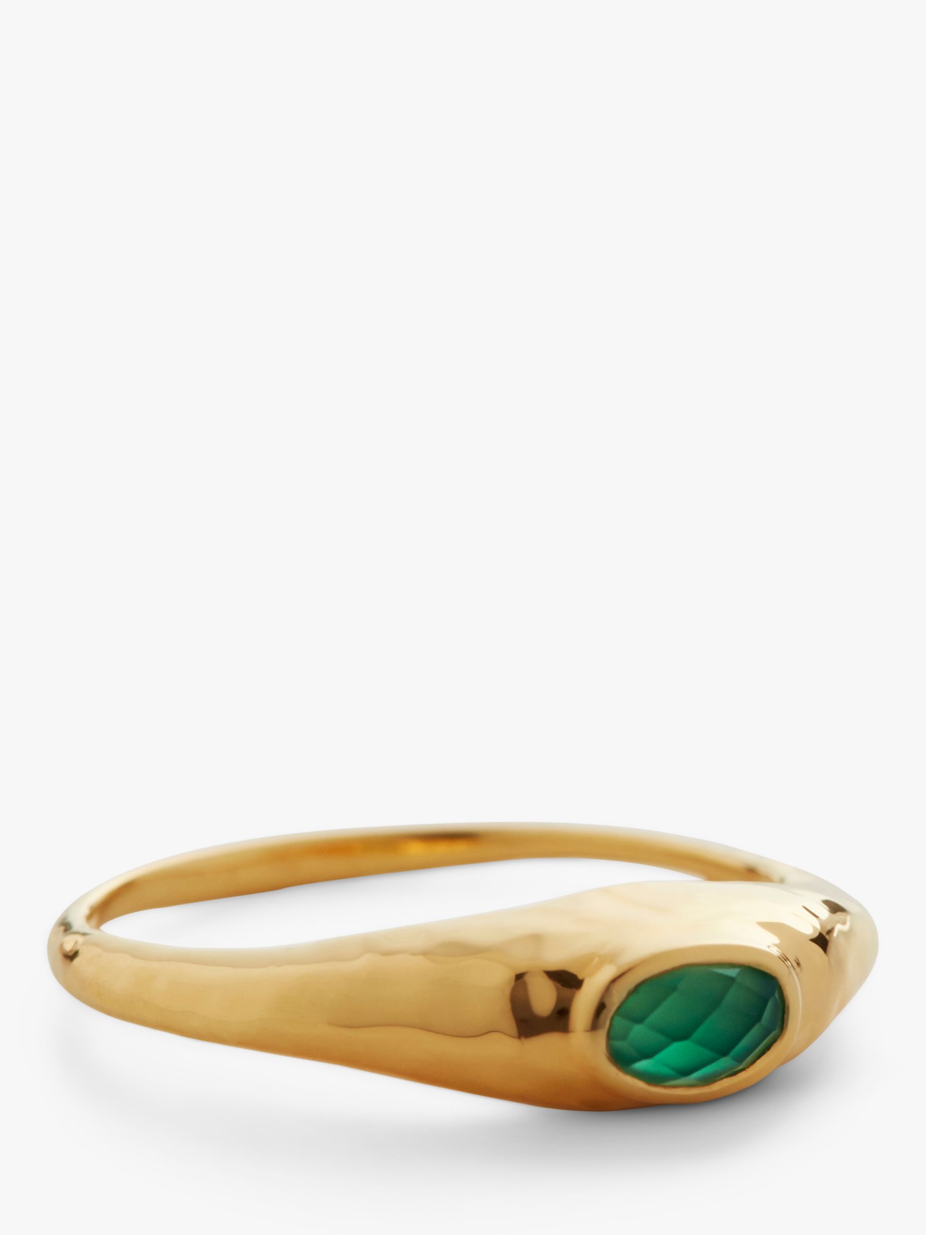 Monica Vinader Deia Oval Onyx Ring, Gold, M