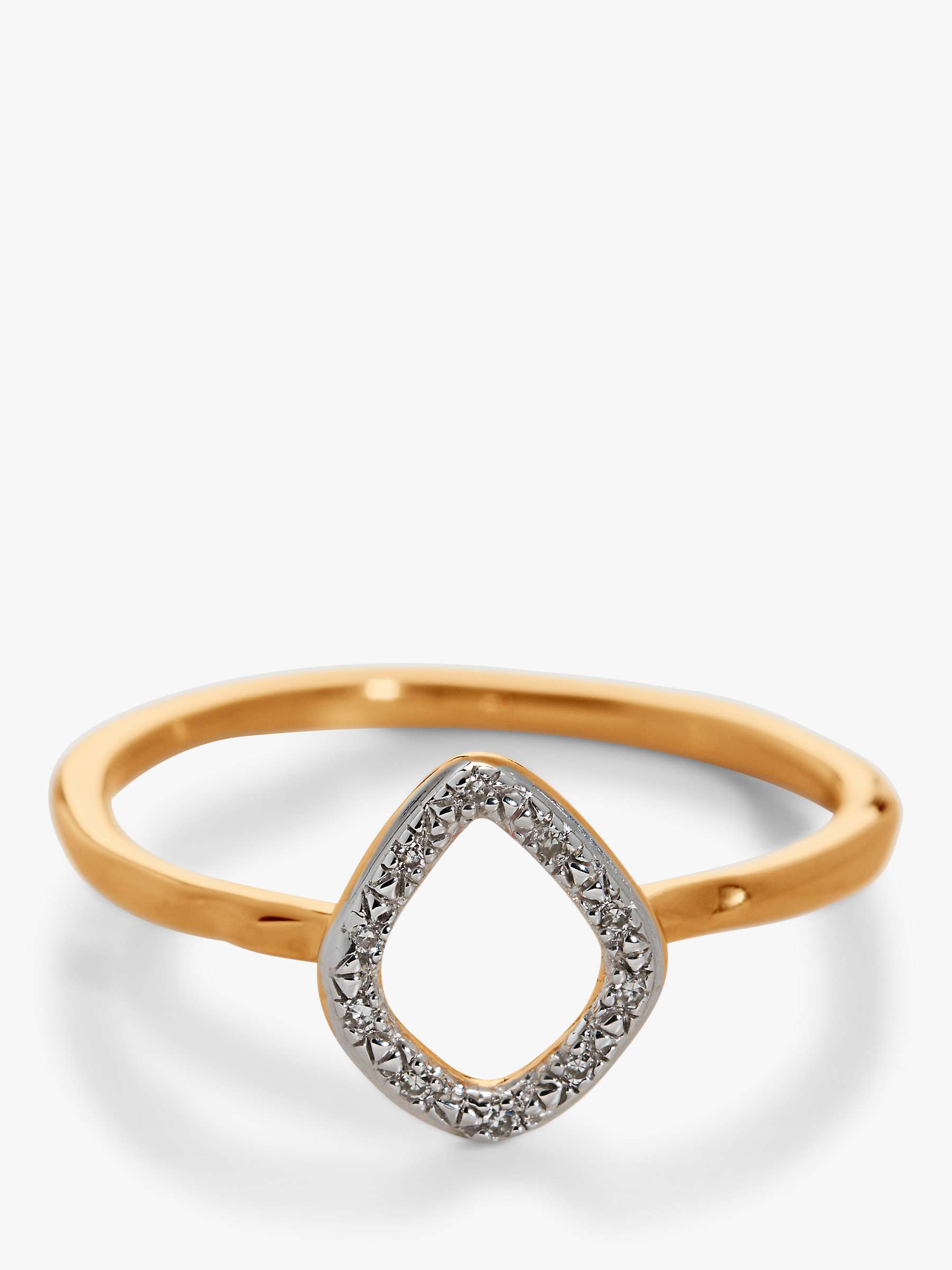 Buy Monica Vinader Riva Mini Diamond Ring, Gold Online at johnlewis.com