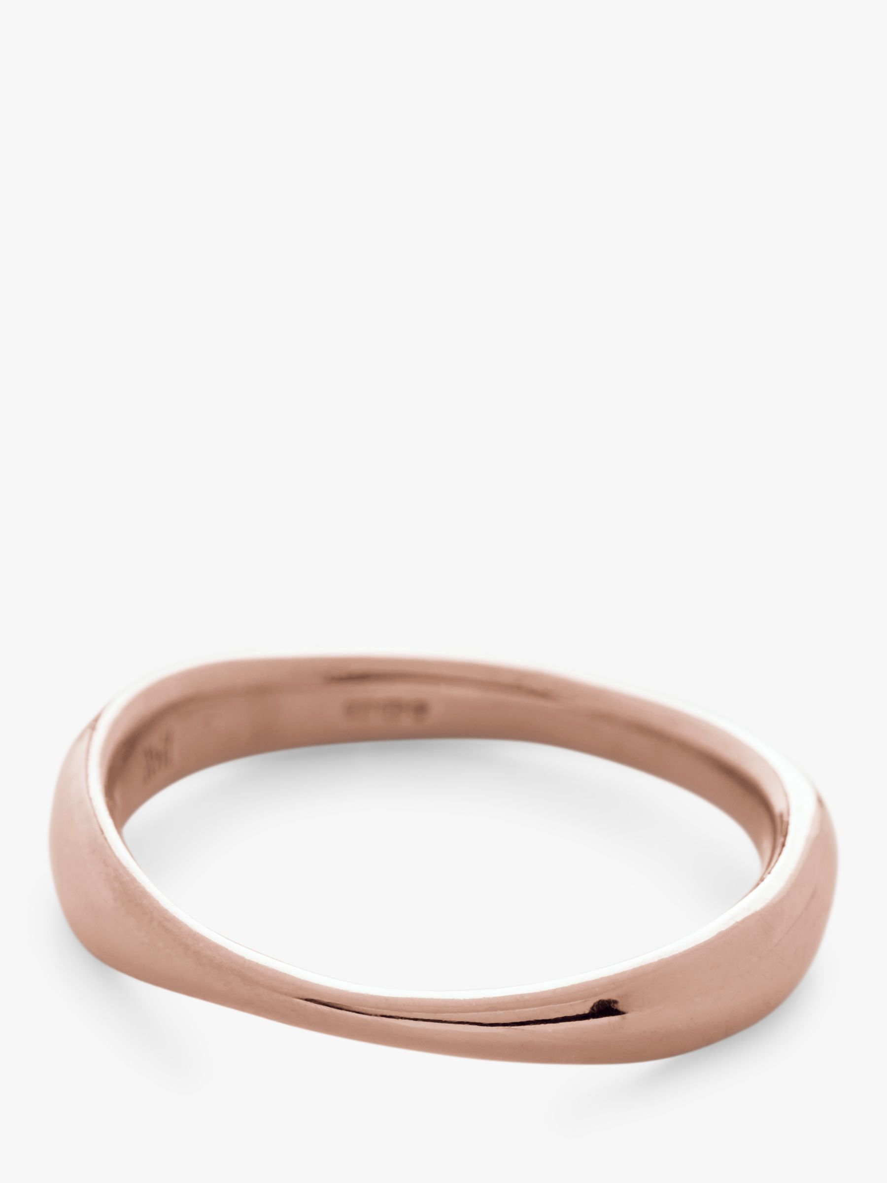 Monica Vinader Nura Reef Stacking Ring, Rose Gold at John Lewis & Partners