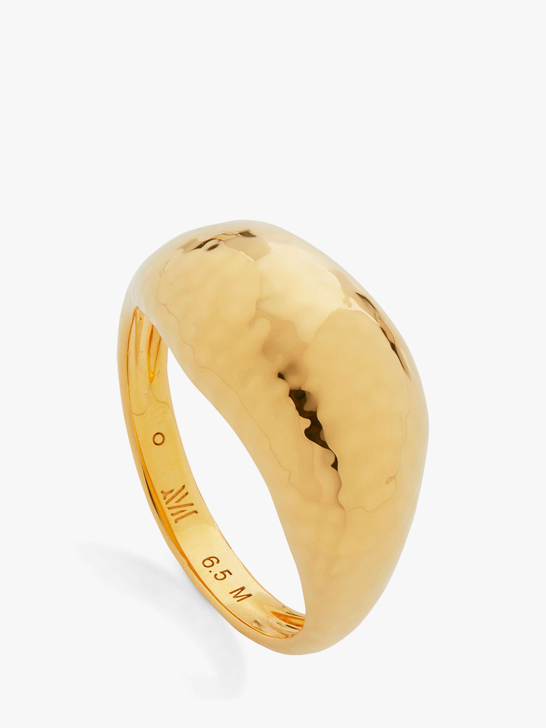 Buy Monica Vinader Deia Domed Ring, Gold Online at johnlewis.com