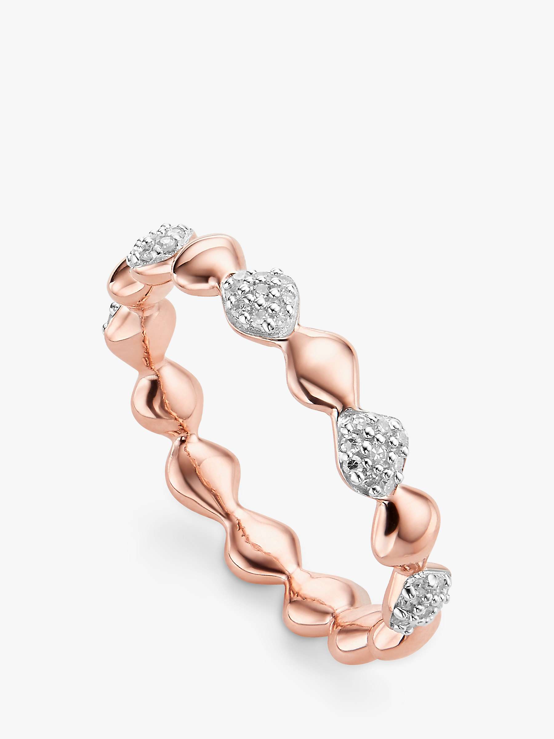 Buy Monica Vinader Nura Eternity Diamond Ring, Rose Gold Online at johnlewis.com