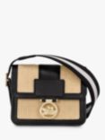 Longchamp Box-Trot Small Cross Body Bag, Straw/Black