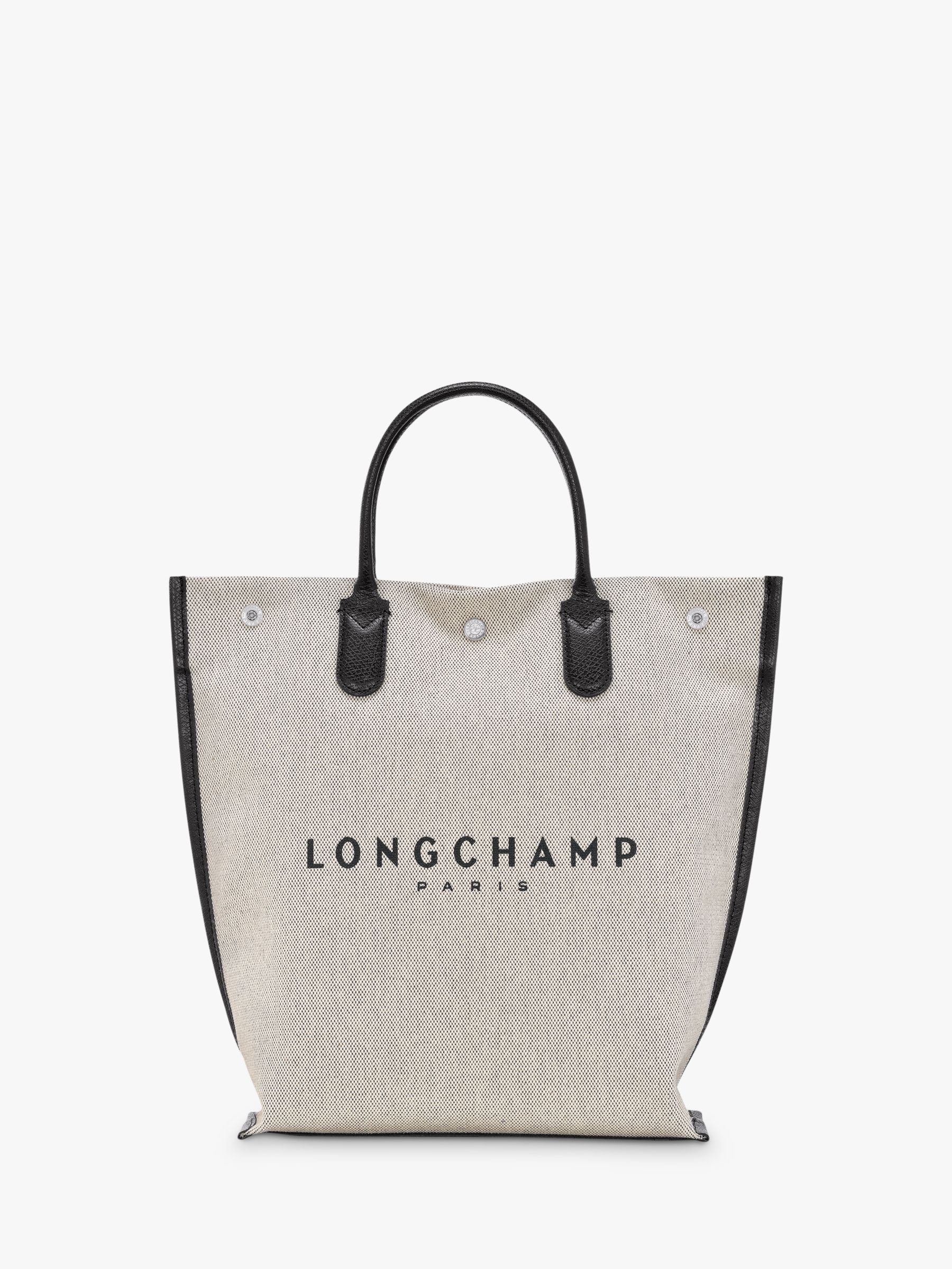 Longchamp Essential Medium Canvas Tote Bag, Ecru at John Lewis & Partners