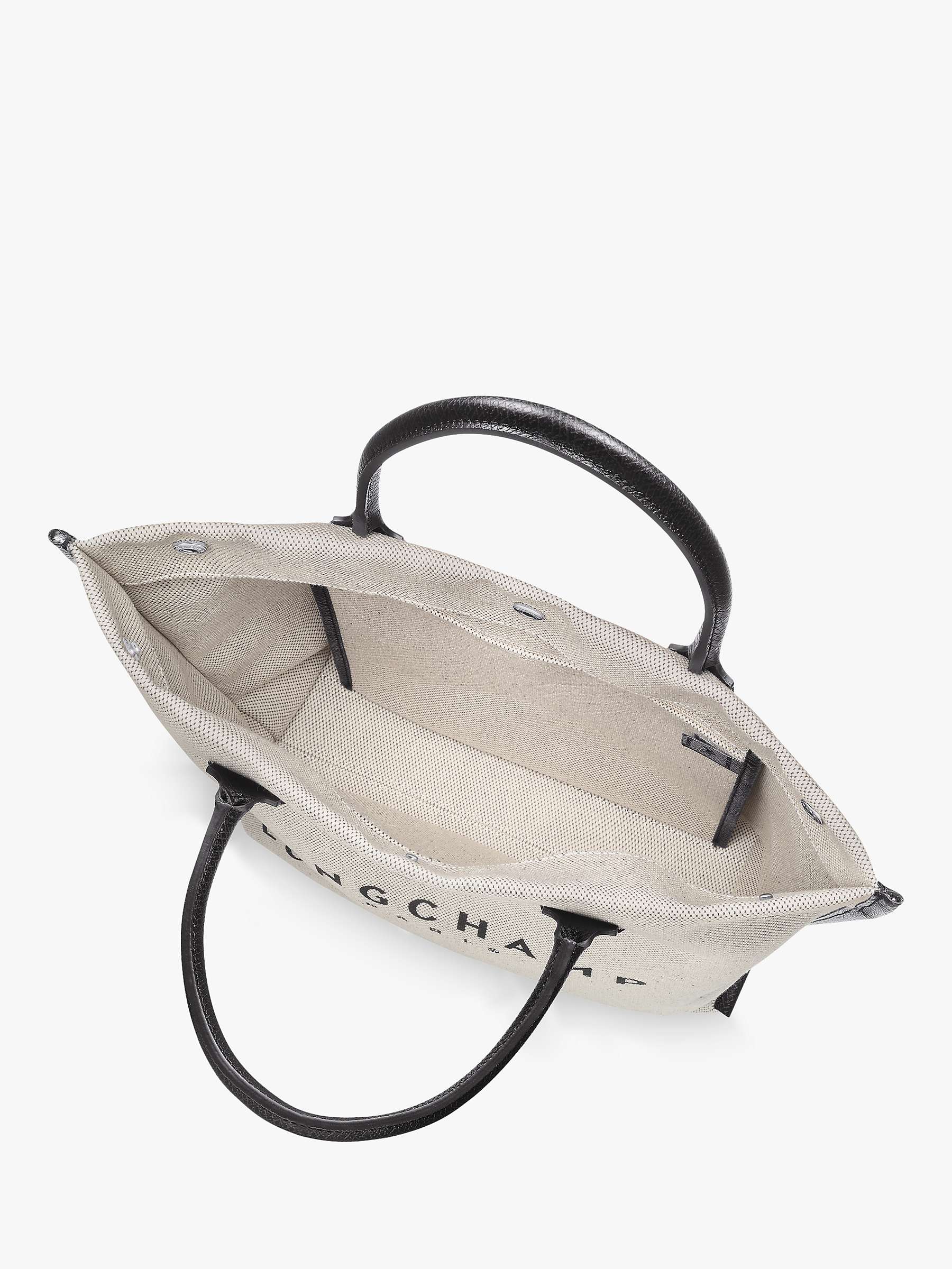 Buy Longchamp Essential Medium Canvas Tote Bag, Ecru Online at johnlewis.com
