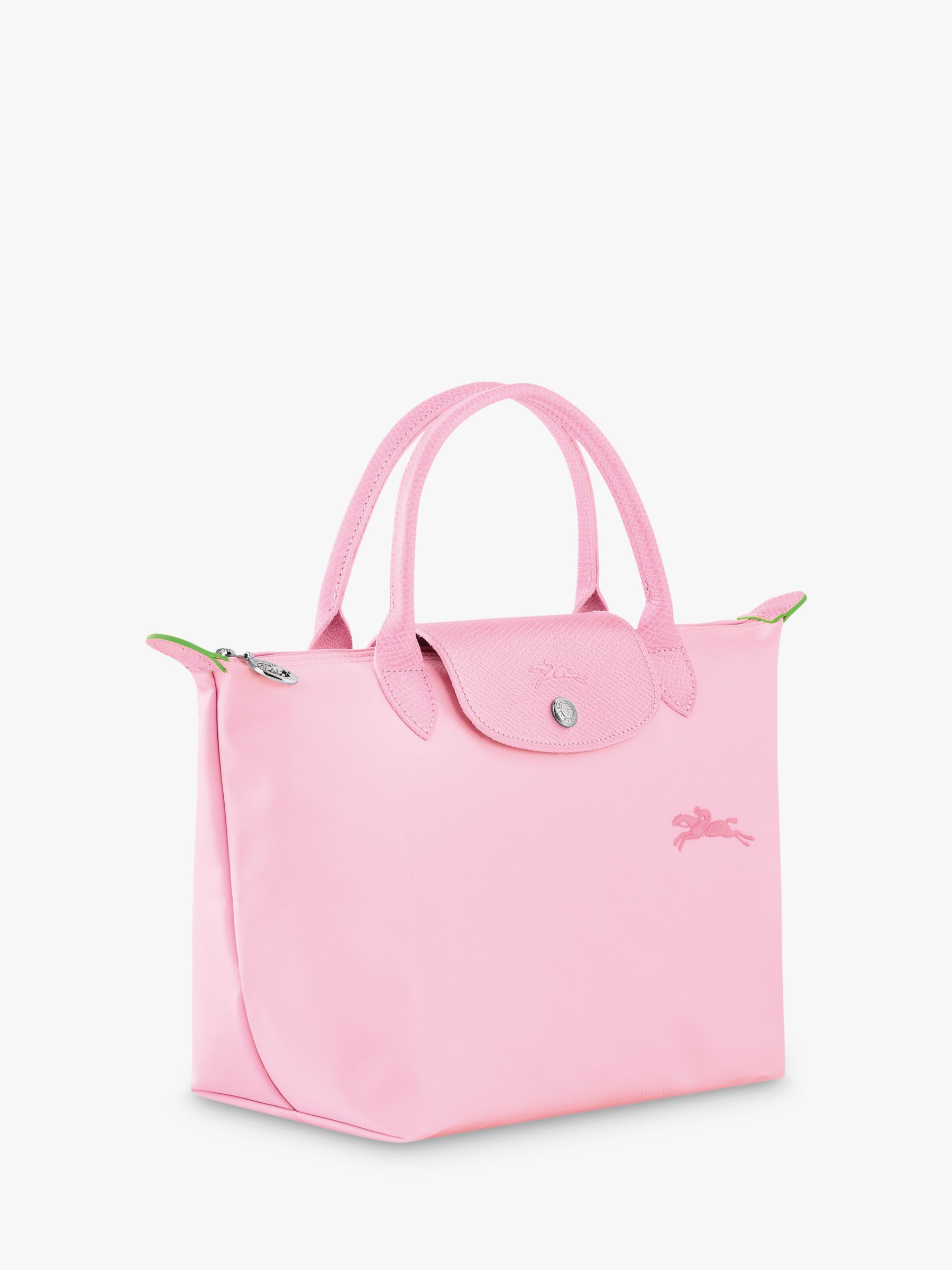 Longchamp Le Pliage Filet Mini Top Handle Bag, Pink at John Lewis