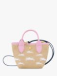 Longchamp Le Pliage Filet Mini Top Handle Bag, Pink at John Lewis