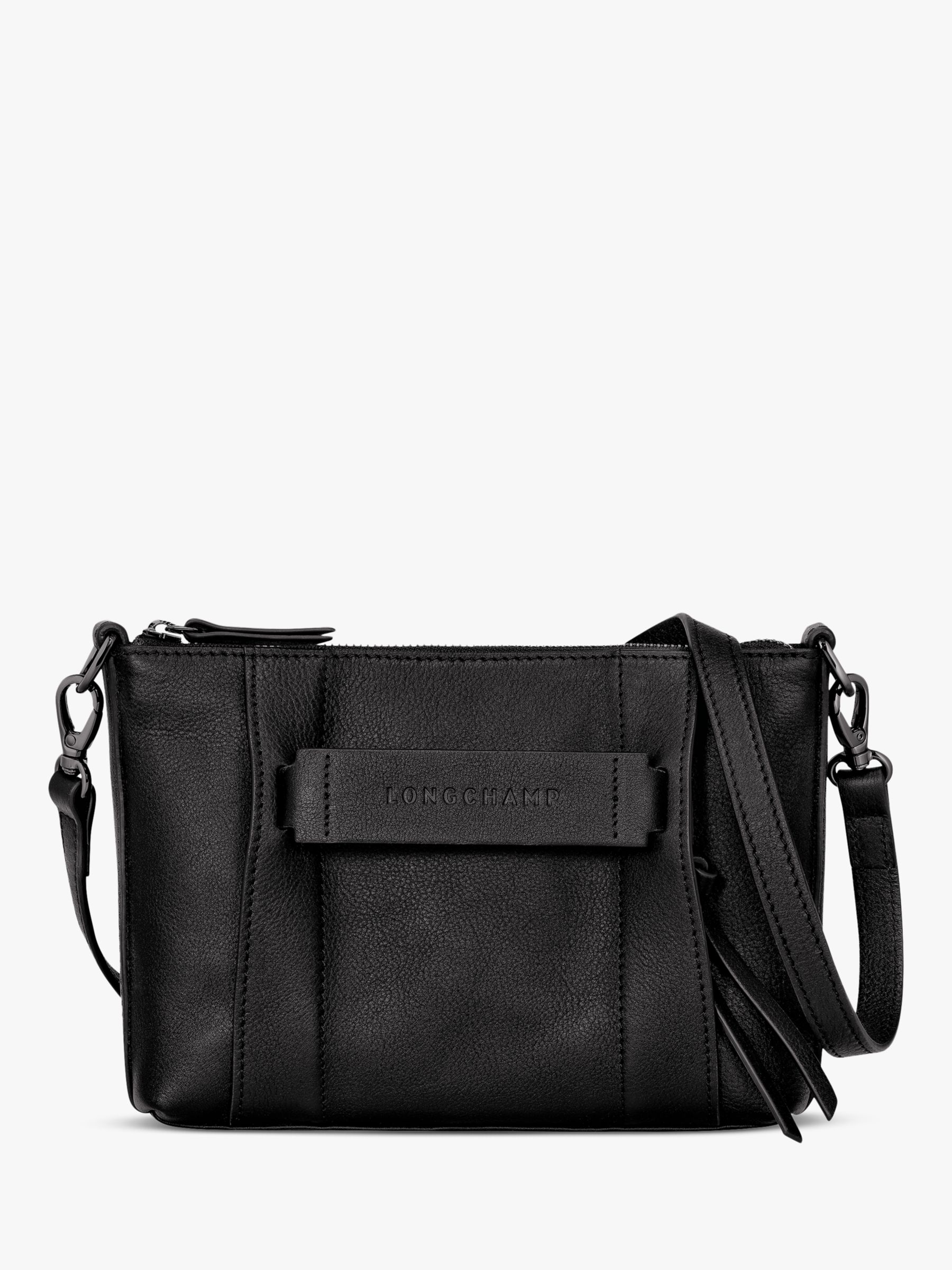 Longchamp 3D Small Cross Body Bag, Black at John Lewis & Partners