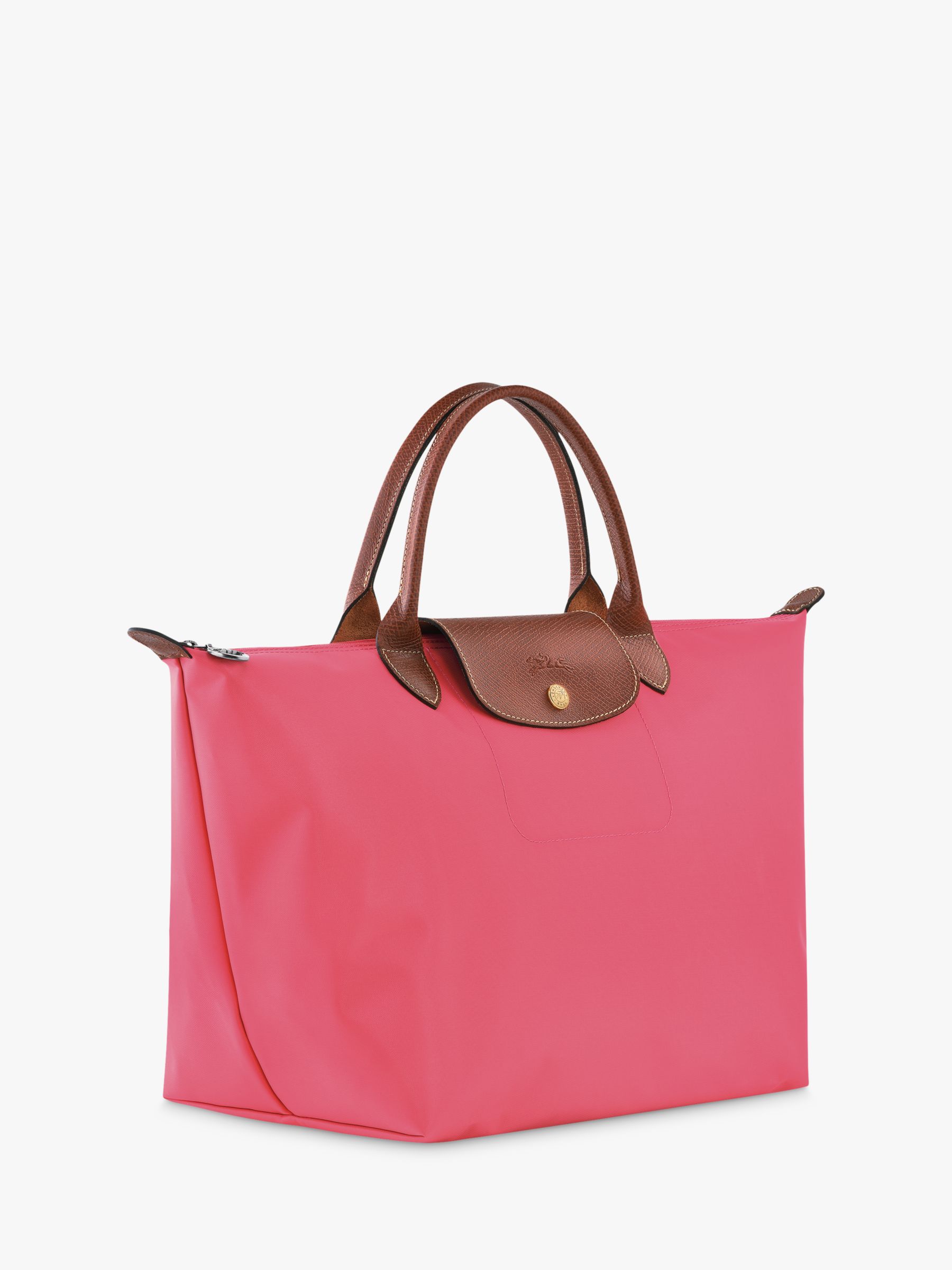 Longchamp Le Pliage Filet Mini Top Handle Bag, Pink at John Lewis