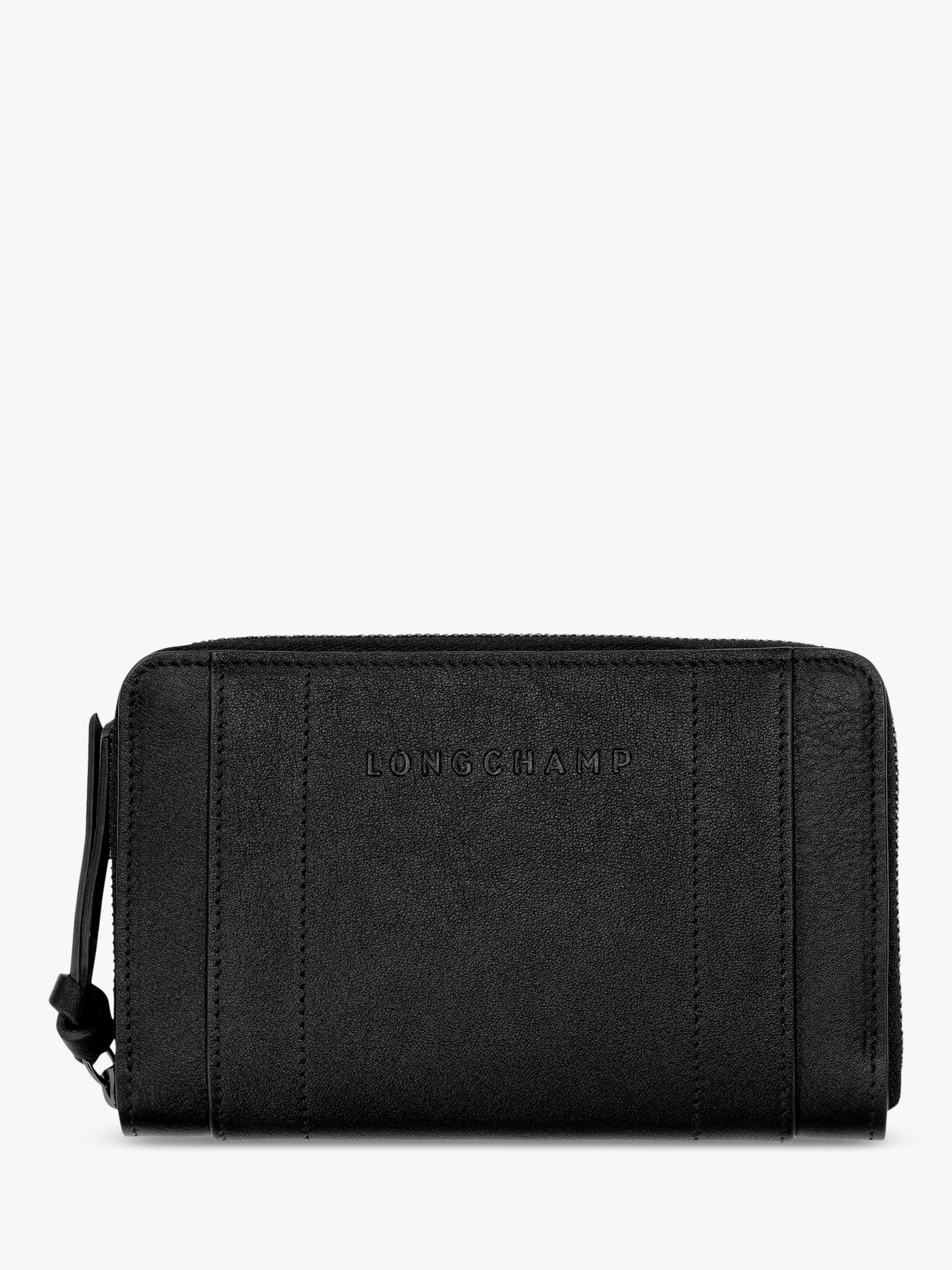 Longchamp 3D Leather Wallet, Black