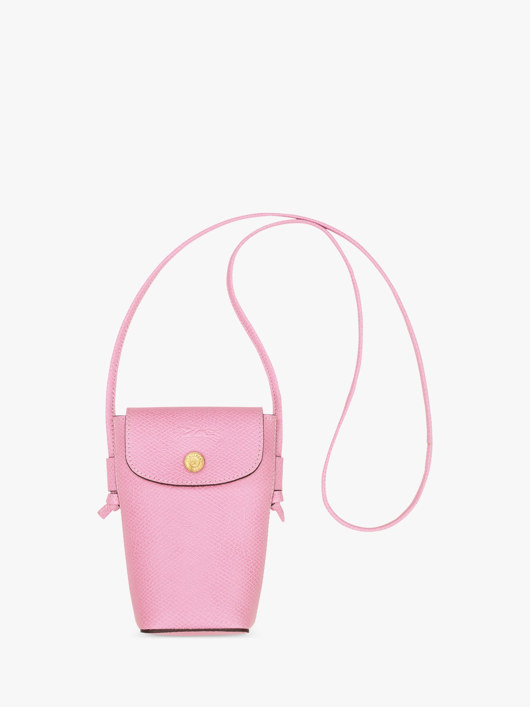 Longchamp Epure Phone Case with Leather Lace - Pink