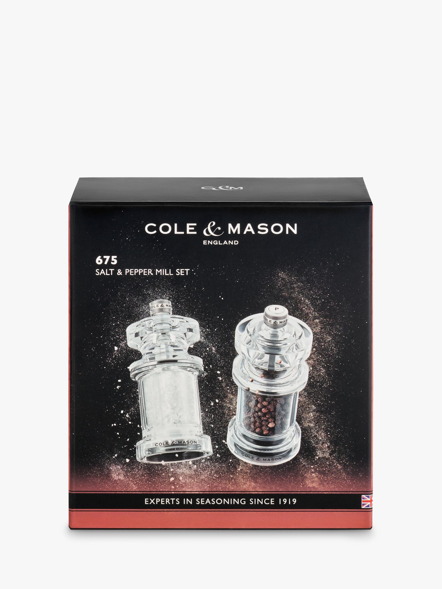 Cole & Mason Warwick Inverta Salt & Pepper Mill Gift Set, Acrylic