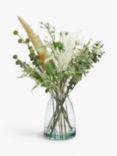 Floralsilk Artificial Thistle & Grass Mix in Glass Vase, H54cm