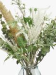 Floralsilk Artificial Thistle & Grass Mix in Glass Vase, H54cm