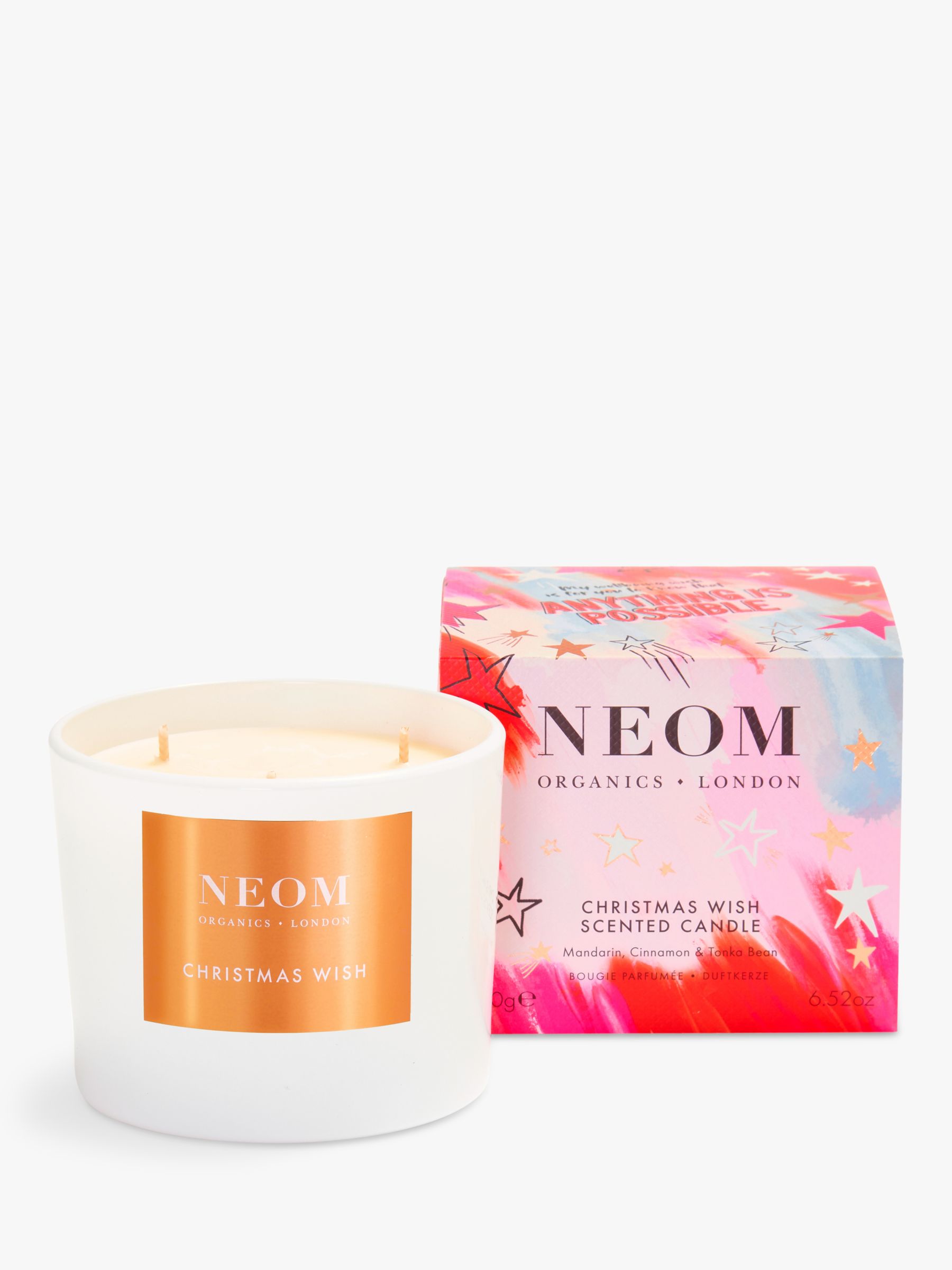 Neom Organics London Christmas Wish Three Wick Scented Candle, 420g