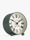 Jones Clocks Marble Roman Numeral Analogue Alarm Clock, Moss Green