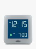 Braun BC09 Square Digital Alarm Clock, Grey