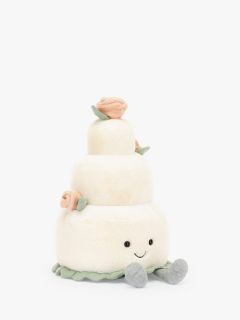 Jellycat Amuseable Wedding Cake Soft Toy, White