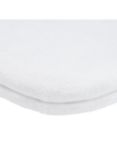 John Lewis Terry Cotton Fitted Baby Sheet, Pack of 2, White
