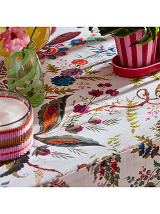 Harlequin x Sophie Robinson Wonderland Floral Fabric, Spinel/Peridot/Pearl
