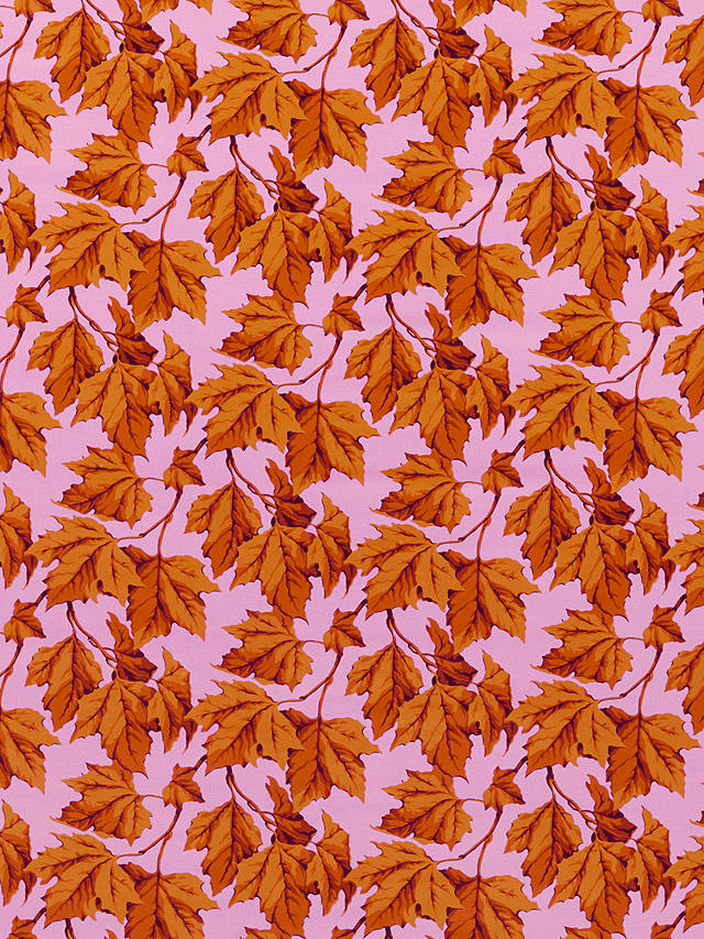 Harlequin x Sophie Robinson Dappled Leaf Fabric, Amber/Rose
