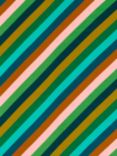 Harlequin x Sophie Robinson Sherbet Stripe Fabric, Emerald/Amber/Rose