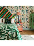 Harlequin x Sophie Robinson Meander Fabric, Emerald/Aquamarine