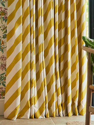 Harlequin x Sophie Robinson Paper Straw Stripe Fabric, Citrine